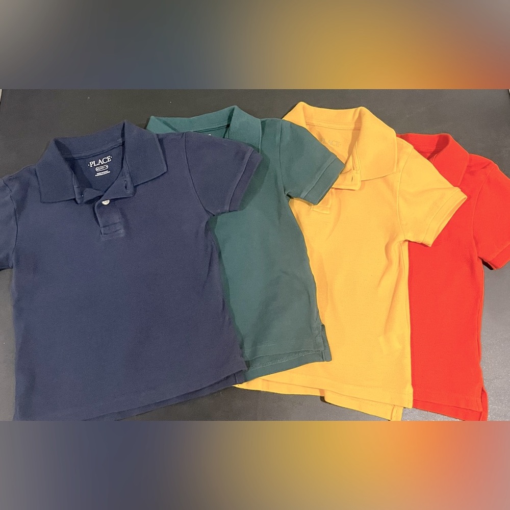Kids 4-Pack Polo Shirts - XS
